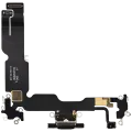 Charging Port Flex Cable For iPhone 15 Plus (Used OEM Pull) (Black)
