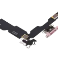 Charging Port Flex Cable For iPhone 15 Plus (Used OEM Pull) (Pink)