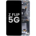Inner OLED Assembly For Samsung Galaxy Z Flip 5G (US & International) (Used OEM Pull Grade B) (Mystic Black)