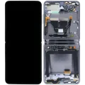 Inner OLED Assembly For Samsung Galaxy Z Flip 5G (US & International) (Used OEM Pull Grade B) (Mystic Black)
