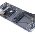 Inner OLED Assembly For Samsung Galaxy Z Flip 5G (US & International) (Used OEM Pull Grade B) (Mystic Black)