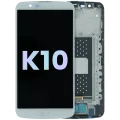 LCD Assembly With Frame For LG K10 (Genuine OEM) (White)