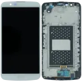 LCD Assembly With Frame For LG K10 (Genuine OEM) (White)