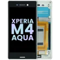 LCD Assembly With Frame for Sony Xperia M4 Aqua (Genuine) (White)