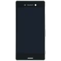 LCD Assembly With Frame for Sony Xperia M4 Aqua (Genuine) (White)