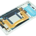 LCD Assembly With Frame for Sony Xperia M4 Aqua (Genuine) (White)