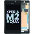 LCD Assembly With Frame for Sony Xperia M2 Aqua (Genuine) (Black)
