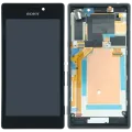 LCD Assembly With Frame for Sony Xperia M2 Aqua (Genuine) (Black)