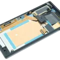 LCD Assembly With Frame for Sony Xperia M2 Aqua (Genuine) (Black)
