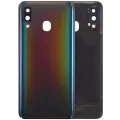 Back Cover Glass With Camera Lens Compatible For Samsung Galaxy A40 (A405 / 2019) (Aftermarket Plus) (Black)