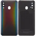 Back Cover Glass With Camera Lens Compatible For Samsung Galaxy A40 (A405 / 2019) (Aftermarket Plus) (Black)