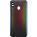 Back Cover Glass With Camera Lens Compatible For Samsung Galaxy A40 (A405 / 2019) (Aftermarket Plus) (Black)