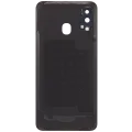 Back Cover Glass With Camera Lens Compatible For Samsung Galaxy A40 (A405 / 2019) (Aftermarket Plus) (Black)