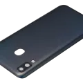 Back Cover Glass With Camera Lens Compatible For Samsung Galaxy A40 (A405 / 2019) (Aftermarket Plus) (Black)