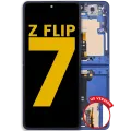 Внутрішній дисплейний модуль (OLED) з рамкою для Samsung Galaxy Z Flip 7 5G (US & International) (Refurbished) (Blue Shadow)