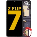 Внутрішній дисплейний модуль (OLED) з рамкою для Samsung Galaxy Z Flip 7 5G (US & International) (Refurbished) (Jet Black)