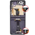 Внутрішній дисплейний модуль (OLED) з рамкою для Samsung Galaxy Z Flip 7 5G (US & International) (Refurbished) (Jet Black)