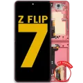 Inner OLED Assembly With Frame For Samsung Galaxy Z Flip 7 5G (US & International) (Refurbished) (Coral Red)