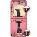 Inner OLED Assembly With Frame For Samsung Galaxy Z Flip 7 5G (US & International) (Refurbished) (Coral Red)