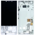 LCD Assembly With Frame For Blackberry KEY2 (Genuine OEM) (Silver)