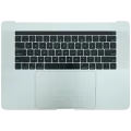 Top Case with Battery and Keyboard (ANSI US) For MacBook Pro 15" A1990 (2018-2019) (Used OEM Pull: Grade B/C) (Silver)