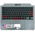 Top Case with Keyboard (ANSI US) For MacBook Air 13" A2681 (2022) (Used OEM Pull: Grade B) (Space Gray)
