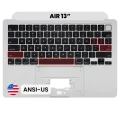 Top Case with Keyboard (ANSI US) For MacBook Air 13" A2681 (2022) (Used OEM Pull: Grade B) (Silver)