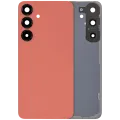 Back Cover Glass With Camera Lens For Samsung Galaxy S25 Plus 5G (No Logo) (Aftermarket Plus) (Coral Red)