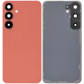 Back Cover Glass With Camera Lens For Samsung Galaxy S25 Plus 5G (No Logo) (Aftermarket Plus) (Coral Red)