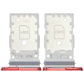 Dual Sim Card Tray For Samsung Galaxy S25 / S25 Plus (Premium) (Coral Red)