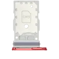 Dual Sim Card Tray For Samsung Galaxy S25 / S25 Plus (Premium) (Coral Red)