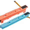 Plastic Rail (Right+Left) With Flex Cable for Nintendo Switch 2 (Blue/ Orange)