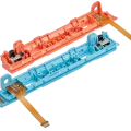 Plastic Rail (Right+Left) With Flex Cable for Nintendo Switch 2 (Blue/ Orange)