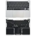 Top Case with Battery and Keyboard (ISO UK) For MacBook Pro 13" A2289 (2020) (Silver)