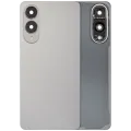 Back Cover Glass With Camera Lens For Samsung Galaxy S25 Edge (No Logo) (Aftermarket Plus) (Titanium Silver)