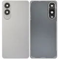 Back Cover Glass With Camera Lens For Samsung Galaxy S25 Edge (No Logo) (Aftermarket Plus) (Titanium Silver)