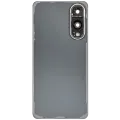 Back Cover Glass With Camera Lens For Samsung Galaxy S25 Edge (No Logo) (Aftermarket Plus) (Titanium Silver)