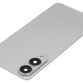 Back Cover Glass With Camera Lens For Samsung Galaxy S25 Edge (No Logo) (Aftermarket Plus) (Titanium Silver)