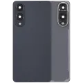 Back Cover Glass With Camera Lens For Samsung Galaxy S25 Edge (No Logo) (Aftermarket Plus) (Titanium Jetblack)