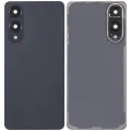 Back Cover Glass With Camera Lens For Samsung Galaxy S25 Edge (No Logo) (Aftermarket Plus) (Titanium Jetblack)