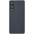 Back Cover Glass With Camera Lens For Samsung Galaxy S25 Edge (No Logo) (Aftermarket Plus) (Titanium Jetblack)