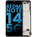 LCD Assembly With Frame For Xiaomi Redmi Note 14 5G (Aftermarket: Incell) (Midnight Black)