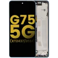 LCD Assembly With Frame For Motorola Moto G75 5G (XT2437 / 2024) (Refurbished) (Aqua Blue)