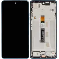LCD Assembly With Frame For Motorola Moto G75 5G (XT2437 / 2024) (Refurbished) (Aqua Blue)