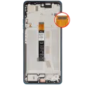 LCD Assembly With Frame For Motorola Moto G75 5G (XT2437 / 2024) (Refurbished) (Aqua Blue)