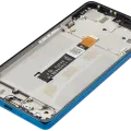 LCD Assembly With Frame For Motorola Moto G75 5G (XT2437 / 2024) (Refurbished) (Aqua Blue)