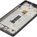 LCD Assembly With Frame For Motorola Moto G75 5G (XT2437 / 2024) (Refurbished) (Charcoal Gray)