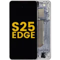 OLED Assembly With Frame For Samsung Galaxy S25 Edge (Refurbished) (Titanium Silver)