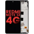 OLED Assembly With Frame For Xiaomi Redmi Note 13 4G (Aftermarket Plus) (Midnight Black)