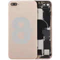 Back Housing W/ Charging Port Flex and Small Components Pre-Installed For iPhone 8 Plus (Used OEM Pull: Grade A) (Gold)